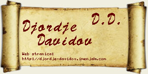 Đorđe Davidov vizit kartica
